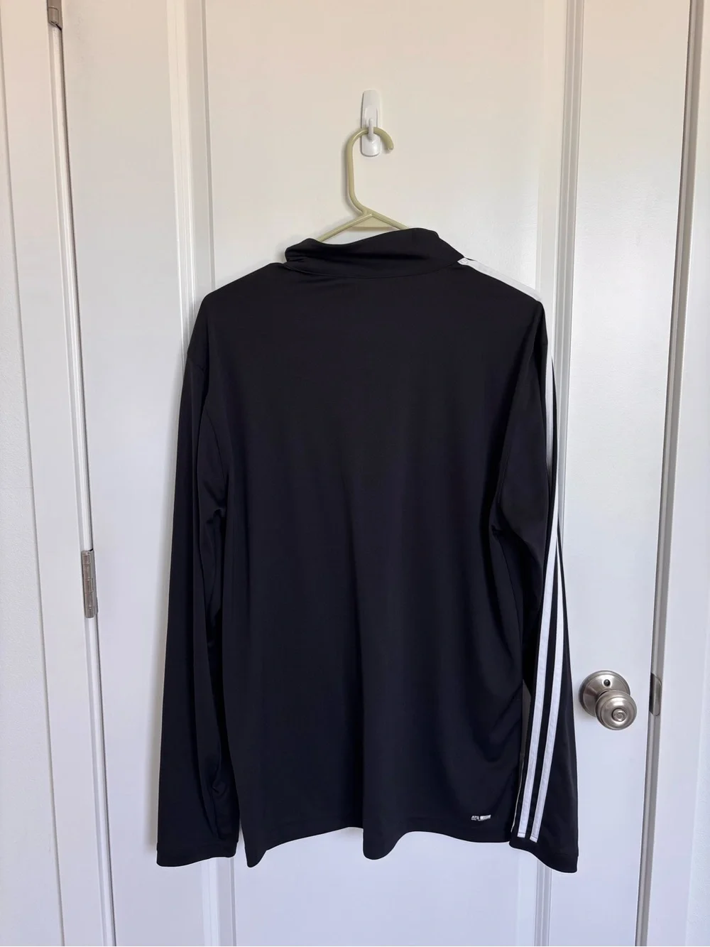 Adidas Black 3-Stripe Quarter-Zip Training Jacket
